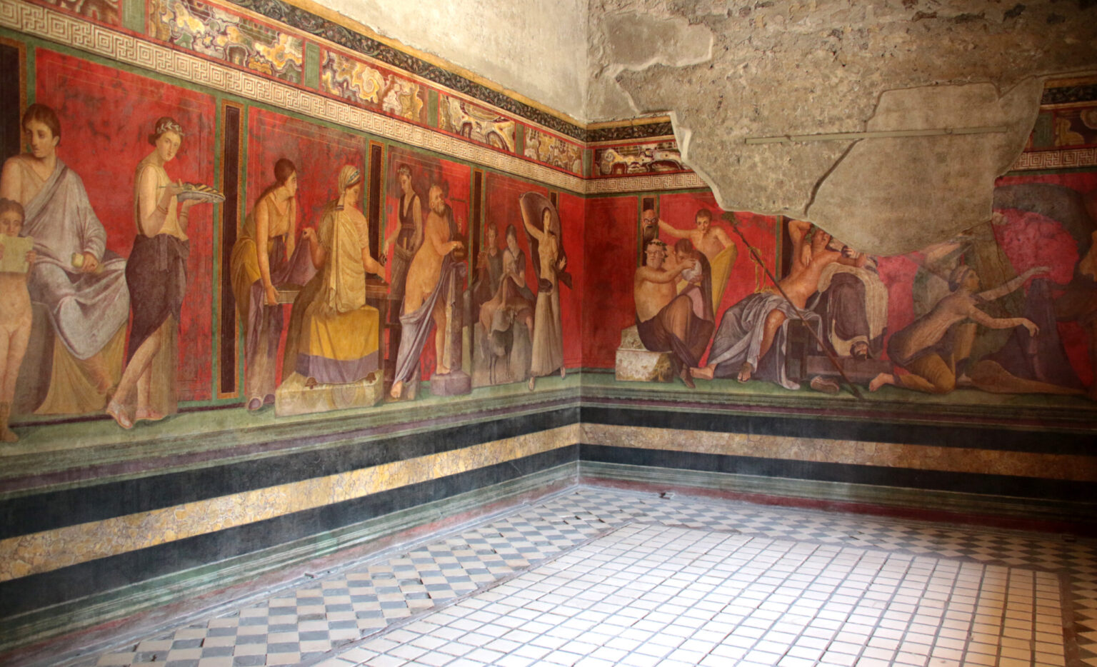 La Villa des Mystères à Pompéi vue de l'extérieur